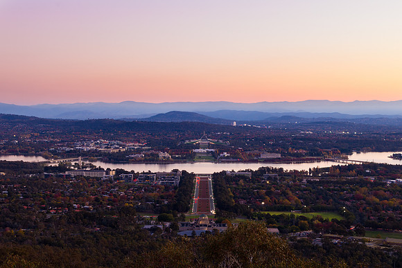 Sunset from Mt Ainslie Lookout